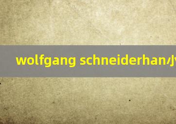 wolfgang schneiderhan小提琴家